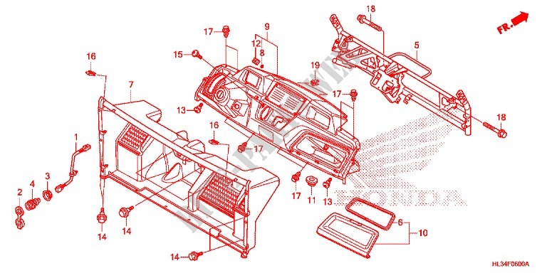 DASHBOARD for Honda PIONEER 700 M2 2015