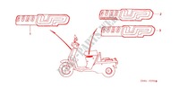 STICKERS (TB50P/Y/4/5/7) for Honda 50 GYRO UP 1997