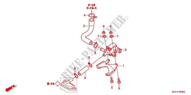 AIR INJECTION VALVE for Honda 50 GYRO CANOPY 2014
