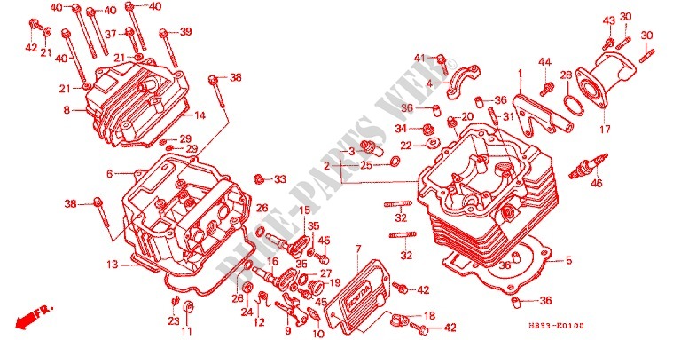 CYLINDER HEAD   COVER for Honda FOURTRAX 200 SX 1987