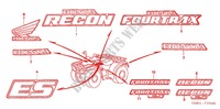 STICKERS for Honda TRX 250 FOURTRAX RECON Standard 2004