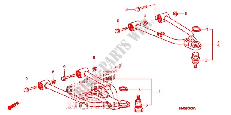 FRONT SUSPENSION ARM for Honda TRX 250 FOURTRAX RECON Standard 2009