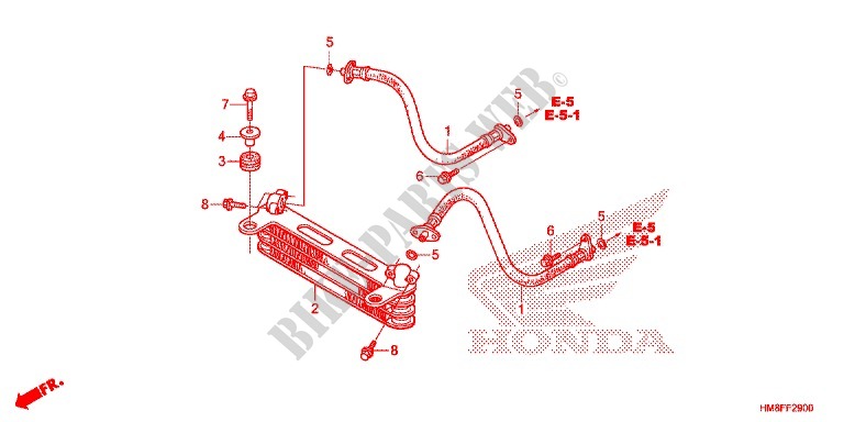 OIL COOLER for Honda TRX 250 FOURTRAX RECON Standard 2014