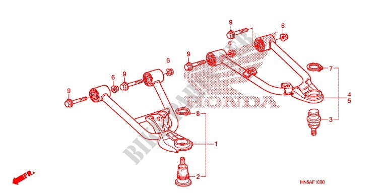 FRONT SUSPENSION ARM for Honda TRX SPORTRAX 250 X RED Special Edition 2016