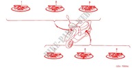 STICKERS (SZ50T) for Honda TACT 50 RED 1996