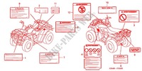 CAUTION LABEL (1) for Honda FOURTRAX 350 RANCHER Electric Shift 2004