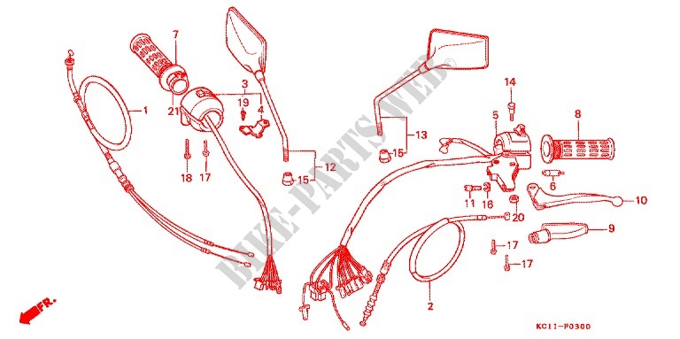 LEVER   SWITCH   CABLE (1) for Honda CB 125 TWIN 1984