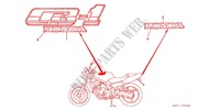STICKERS (1) for Honda CB 400 F CB1 With Speed warning light 1990