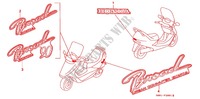 STICKERS (LARGE) for Honda BROAD 50 TYPE 3 1995