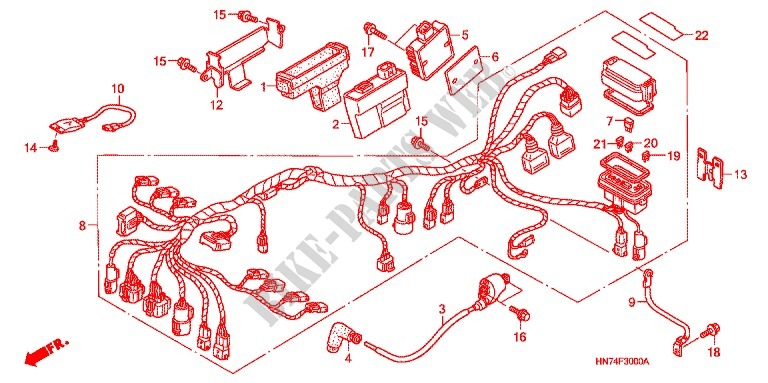 Wire Harness Battery For Honda Fourtrax