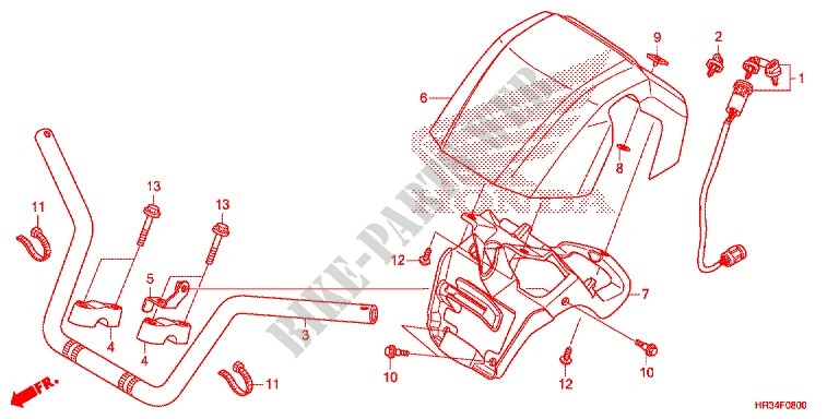 HANDLEBAR for Honda FOURTRAX 420 RANCHER 4X4 DCT PS CAMO 2014