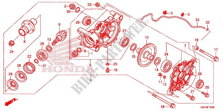 REAR FINAL GEAR for Honda FOURTRAX 420 RANCHER 4X4 AT DCT IRS EPS 2016