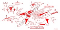 STICKERS (CBR125RW'07,'08,'09,'10) for Honda CBR 125 2008