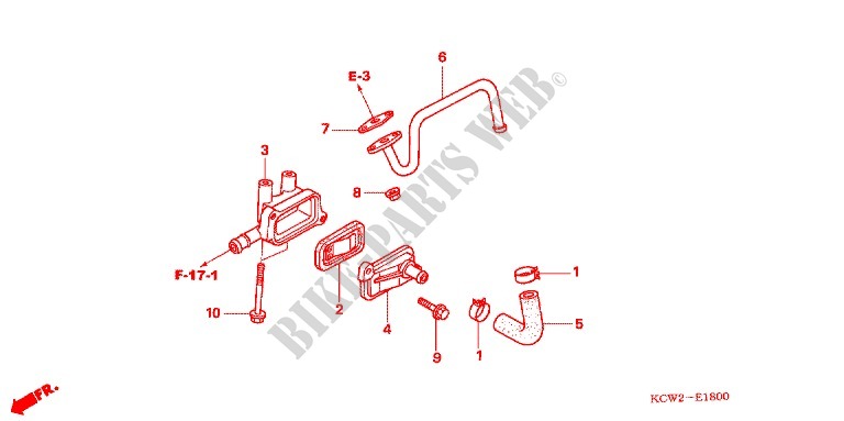 AIR INJECTION CONTROL VALVE for Honda SPACY 125 LEARNING 2007