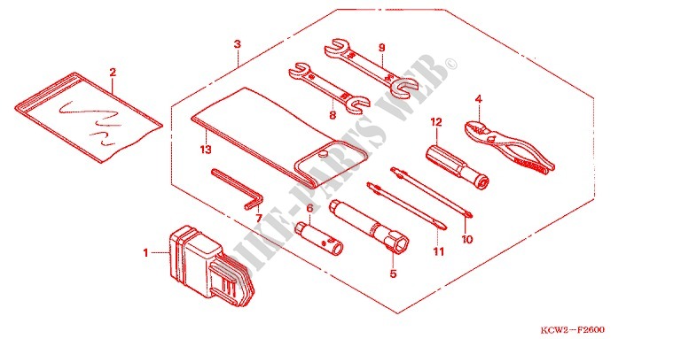 TOOLS   BATTERY BOX for Honda SPACY 125 LEARNING 2008