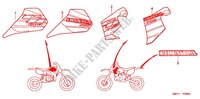 STICKERS (CR80RY/1) (CR80RBY/1) for Honda CR 80 R 2000