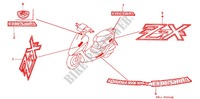 STICKERS (3) for Honda 50 LIVE DIO ZX, front brake disk, RP148 1994