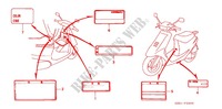 CAUTION LABEL (SZ50MK/MN) for Honda TACT 50 STAND UP 1990
