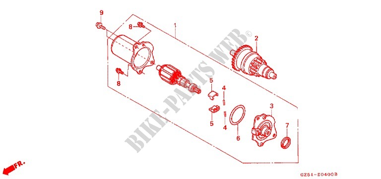 STARTER MOTOR for Honda TACT 50 STAND UP 1989