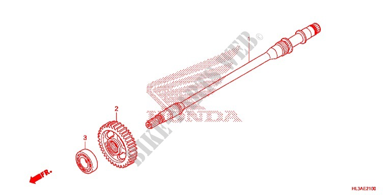 FINAL SHAFT for Honda PIONEER 700 M2 RED 2017