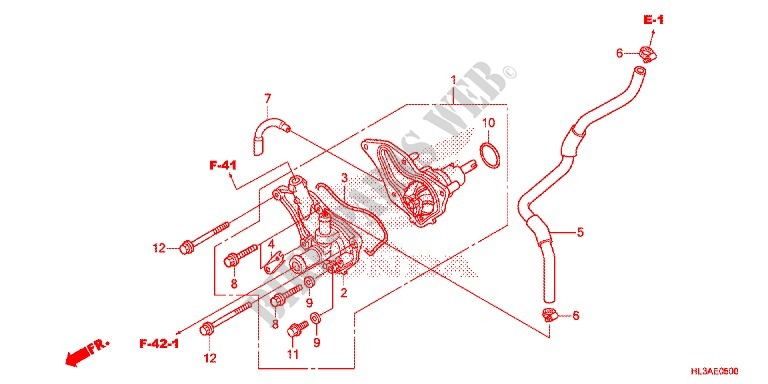 WATER PUMP COVER for Honda PIONEER 700 M2 RED 2017