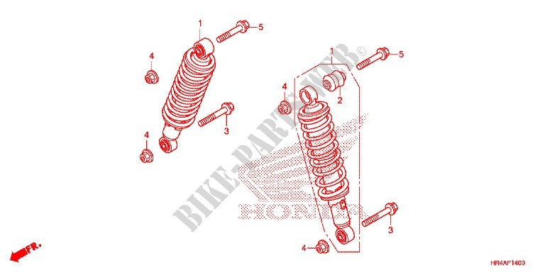 FRONT SHOCK ABSORBER for Honda FOURTRAX 500 FOREMAN 4X4 Electric Shift, Power Steering Camo 2017