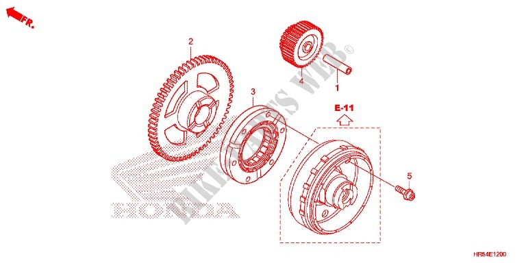 STARTING GEAR for Honda FOURTRAX 500 RUBICON IRS EPS 2018