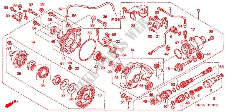 FRONT FINAL GEAR for Honda FOURTRAX 680 RINCON 2006