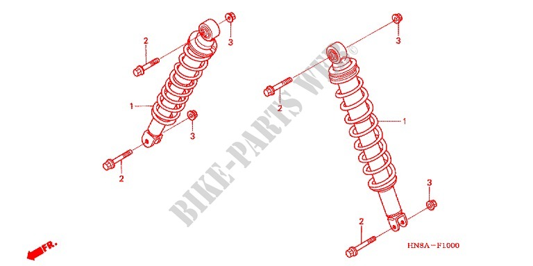 FRONT SHOCK ABSORBER for Honda FOURTRAX 680 RINCON 2006