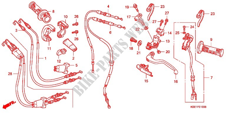 LEVER   SWITCH   CABLE (1) for Honda CRF 150 R 2009