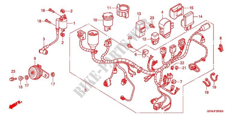 WIRE HARNESS/BATTERY for Honda SUPER CUB 50 MD -J- 2016