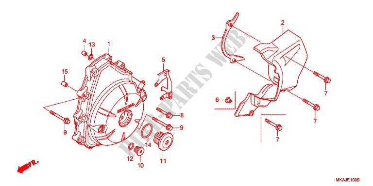 A.C. GENERATOR COVER for Honda NC 750 X ABS DCT LOWER 2016