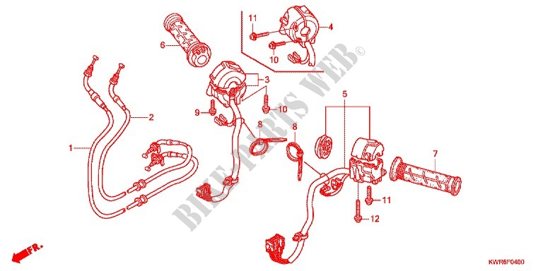 LEVER   SWITCH   CABLE (1) for Honda FAZE 250 ABS 2012