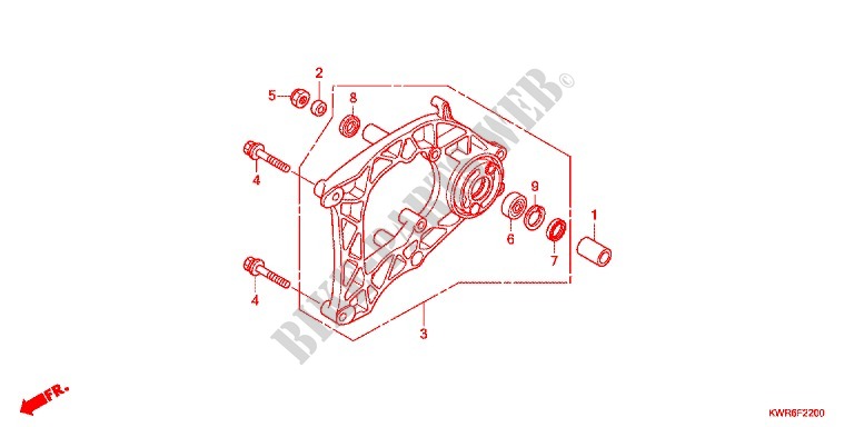 SWINGARM   CHAIN CASE for Honda FAZE 250 ABS 2012