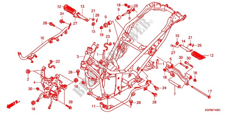 FRAME for Honda FAZE 250 TYPE S 2012