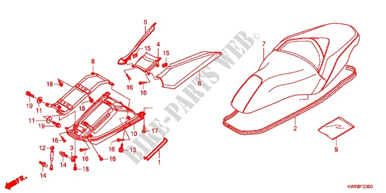 SINGLE SEAT (2) for Honda FAZE 250 TYPE S 2012