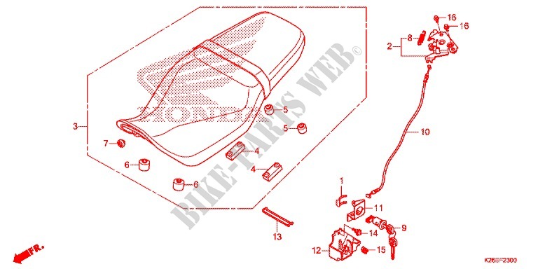 SINGLE SEAT (2) for Honda MSX 125 2017