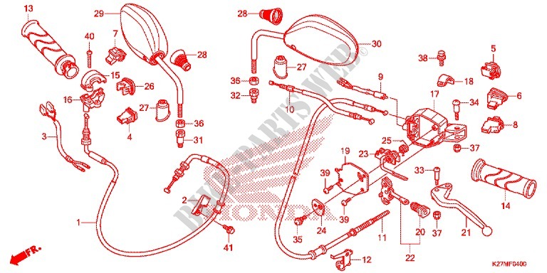 LEVER   SWITCH   CABLE (1) for Honda AIR BLADE 125 2014