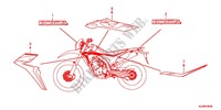 STICKERS (CRF250L/M/LD) for Honda CRF 250 LOWER RED 2017