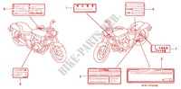 CAUTION LABEL (1) for Honda V TWIN MAGNA 250 SPEED WARNING LIMIT 1999