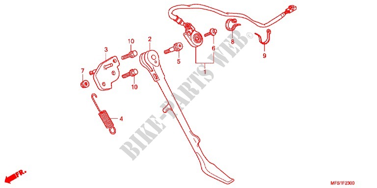 SIDE STAND for Honda VT 400 SHADOW 2009