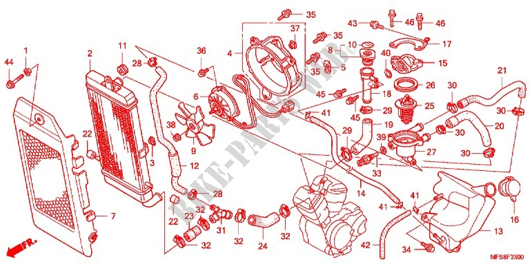RADIATOR for Honda VT 400 SHADOW ABS 2009