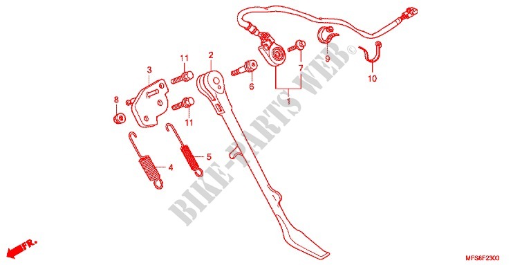 SIDE STAND for Honda VT 400 SHADOW ABS 2009