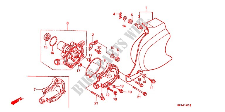 WATER PUMP COVER for Honda VLX SHADOW 600 1989