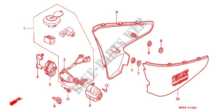 SIDE COVER   TANK COVER for Honda VLX SHADOW 600 1995