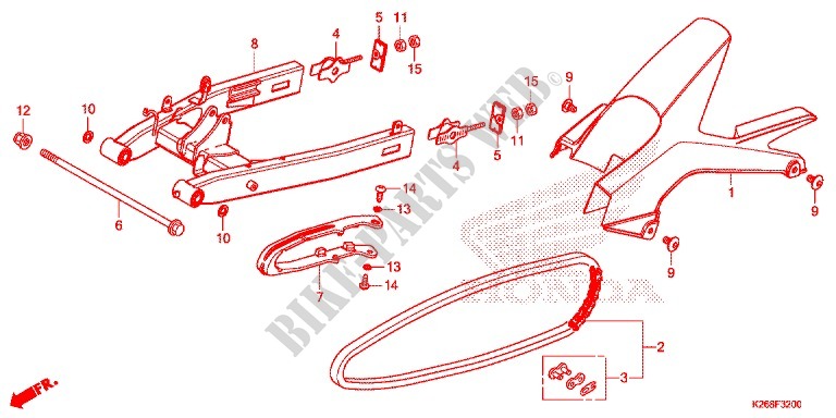 SWINGARM   CHAIN CASE for Honda MSX GROM 125 2013
