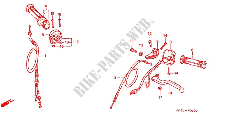 LEVER   SWITCH   CABLE (1) for Honda NSR 50 2001