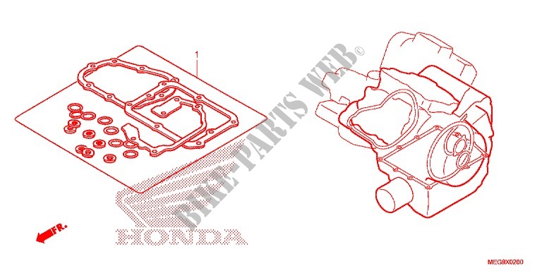 GASKET KIT for Honda SHADOW VT 750 RED 2011