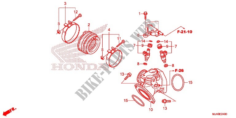 INTAKE MANIFOLD for Honda SHADOW VT 750 AERO C-ABS 2014