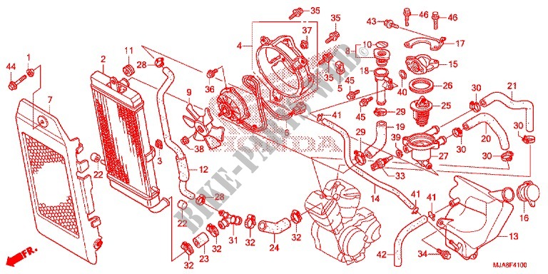RADIATOR for Honda SHADOW VT 750 AERO C-ABS 2014